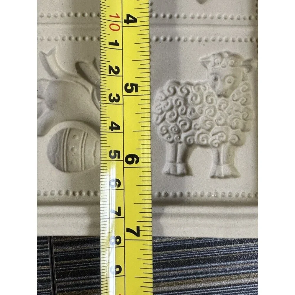 Vintage Brown Bag Cookie Art Mold 1989 East Bunnies Sheep Chickens‎ Butter Molds